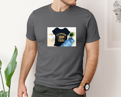 brand:Bella Canvas|color:Asphalt|Id Smoke That 26 Graphic T-Shirt