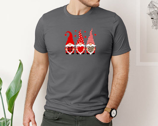 Gnome Love Valentines Day T Shirt Graphic T-Shirt