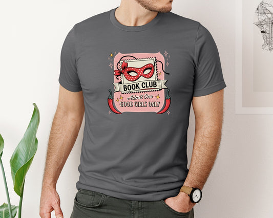 Spicy Book Club Design Graphic T-Shirt