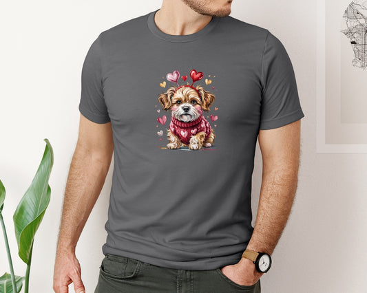 Valentines Hand Painted Goldendoodle Graphic T-Shirt