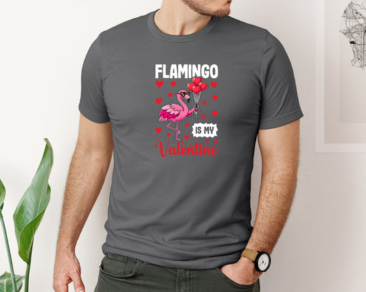 Flamingo Love Valentines Day T Shirt Graphic T-Shirt