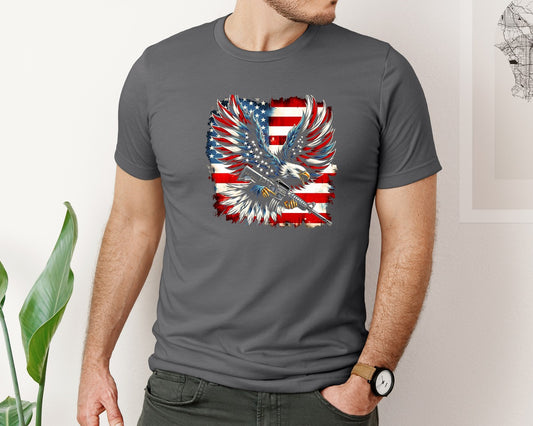 Eagle Usa Flag Patriotic 4Th Of July 6 Graphic T-Shirt
