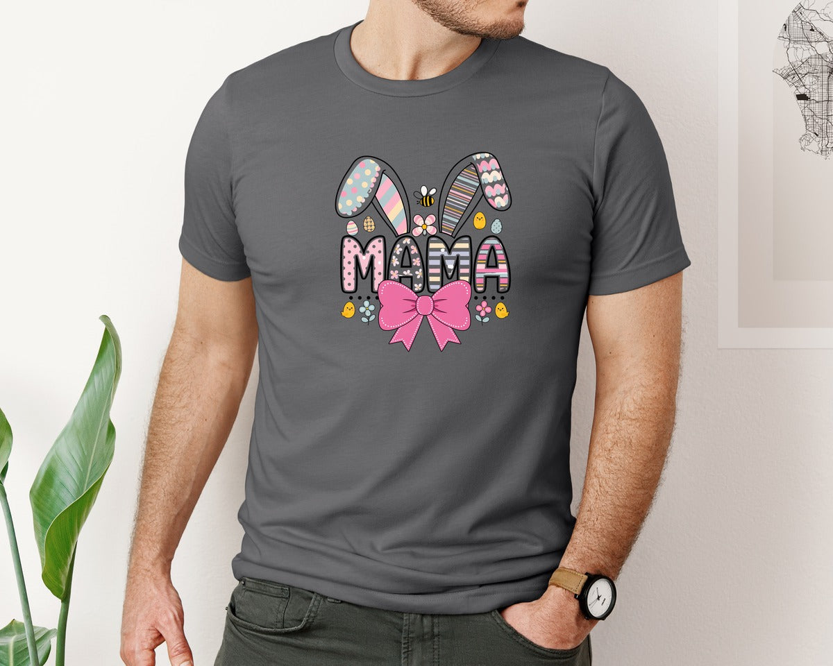brand:Bella Canvas|color:Asphalt|Easter Mama T Shirt Design Graphic T-Shirt