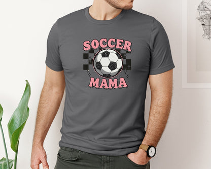 brand:Bella Canvas|color:Asphalt|Soccer Mama Soccer Mom Graphic T-Shirt