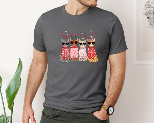 Valentine Cats Valentine 3 Graphic T-Shirt