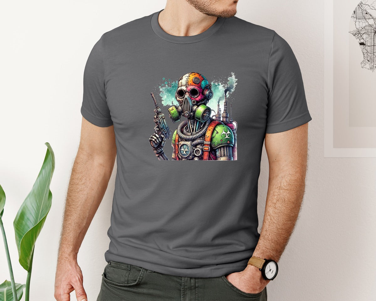 brand:Bella Canvas|color:Asphalt|Robot Sublimationsticker Graphic T-Shirt