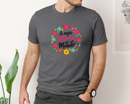 brand:Bella Canvas|color:Asphalt|Spanish Mothers Day 6 Graphic T-Shirt