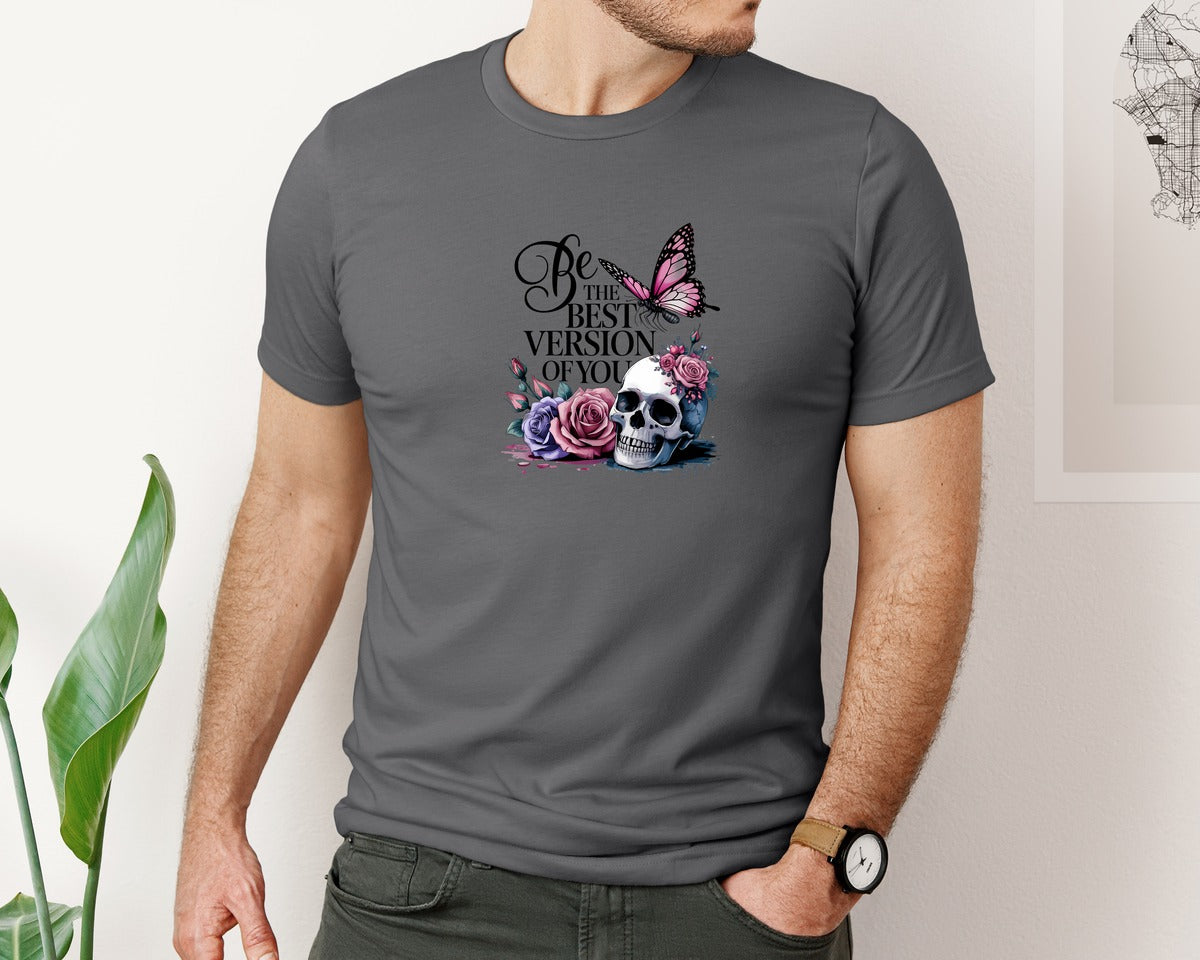 brand:Bella Canvas|color:Asphalt|Be The Best Version Of You Self Love 2 Graphic T-Shirt