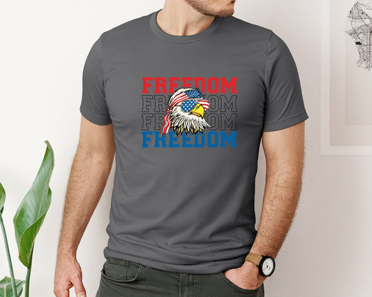Patriotic Eagle Freedom 4Th Of July Graphic T-Shirt
