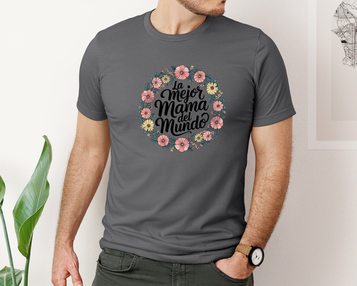brand:Bella Canvas|color:Asphalt|Spanish Mothers Day 5 Graphic T-Shirt