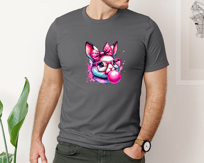 brand:Bella Canvas|color:Asphalt|Hipster Bunny T Shirt Design Graphic T-Shirt