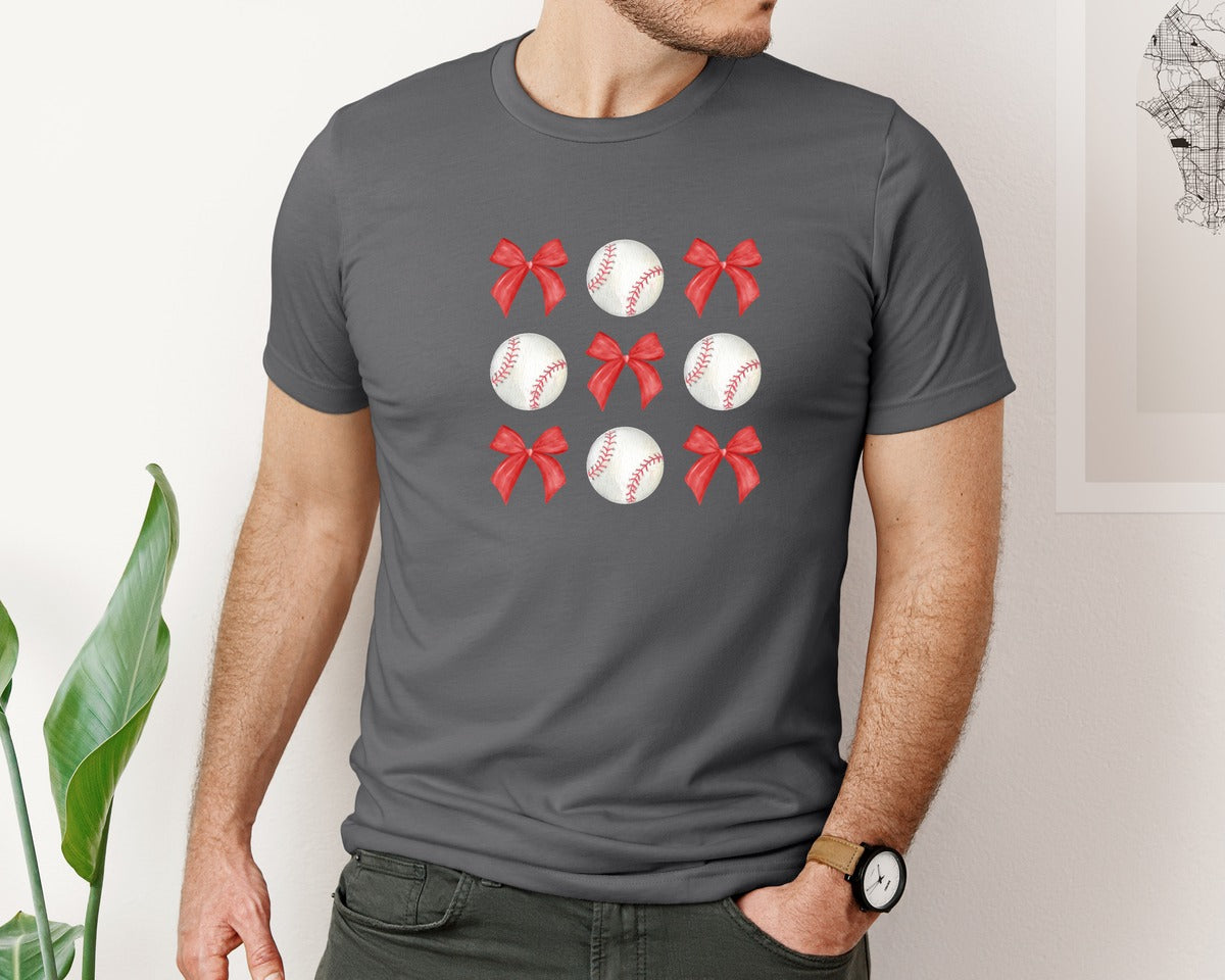 brand:Bella Canvas|color:Asphalt|Coquette Baseball Graphic T-Shirt