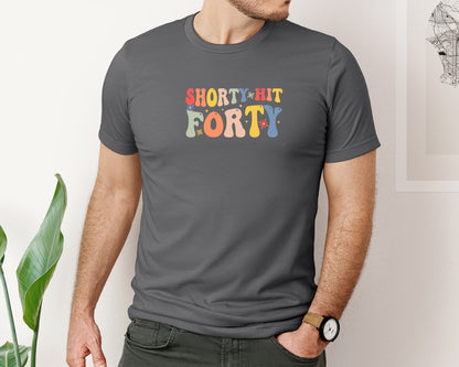 brand:Bella Canvas|color:Asphalt|Shorty Hit Forty 3 Graphic T-Shirt