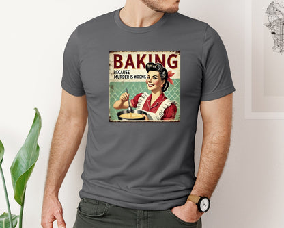 brand:Bella Canvas|color:Asphalt|Vintage Baking Retro Kitchen Sub Graphic T-Shirt