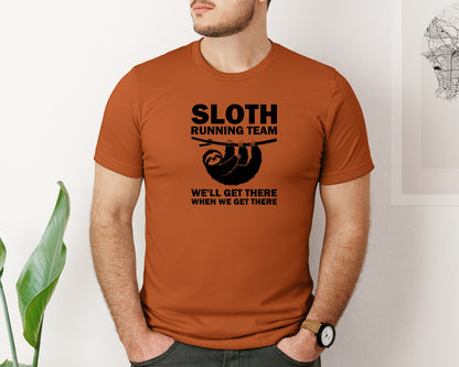 brand:Bella Canvas|color:Autumn|Sloth Running Team T Shirt 2 Graphic T-Shirt