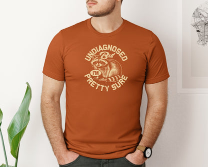 brand:Bella Canvas|color:Autumn|Funny Raccoon Meme T Shirt 2 Graphic T-Shirt