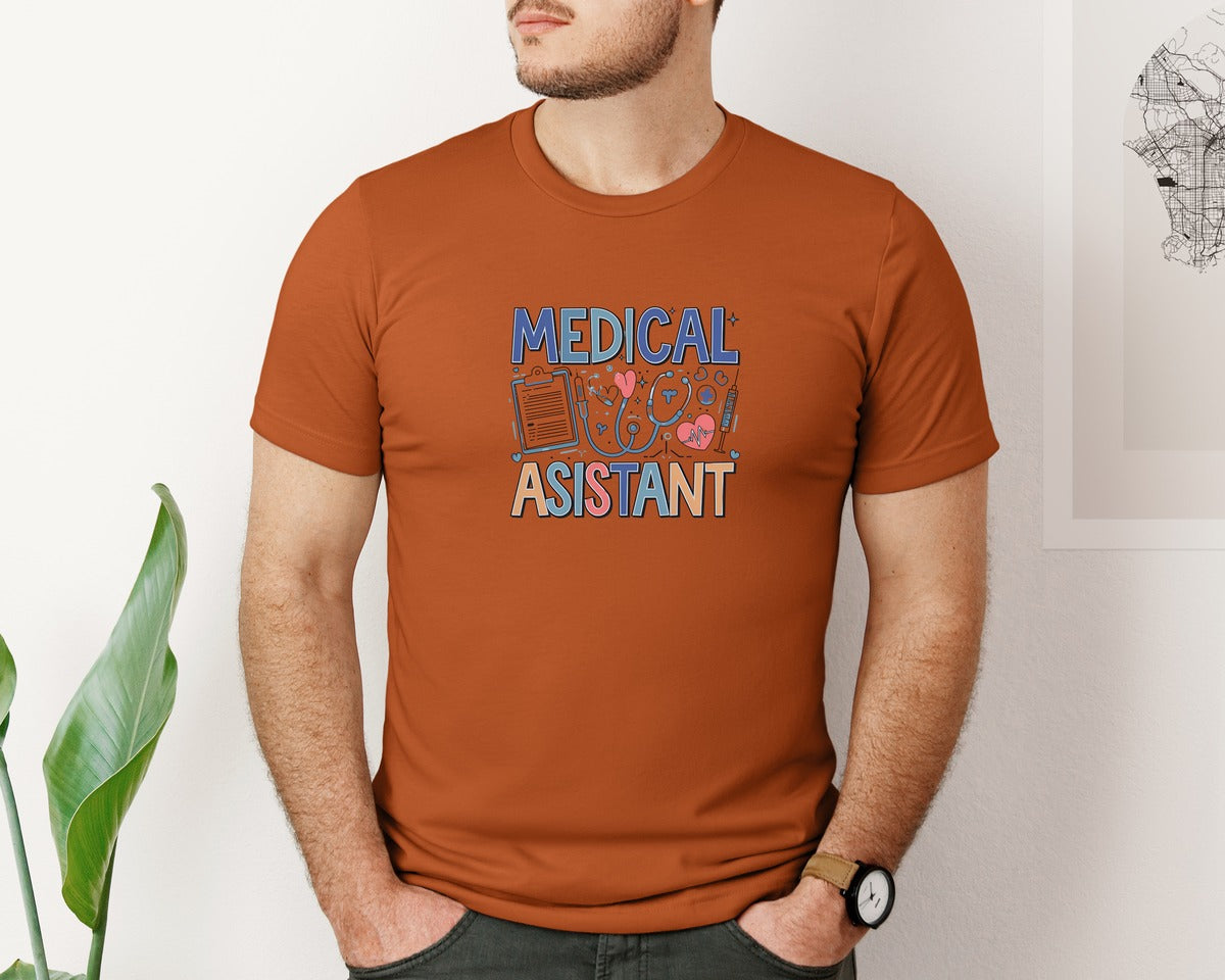 brand:Bella Canvas|color:Autumn|Medical Assistant 7 Graphic T-Shirt