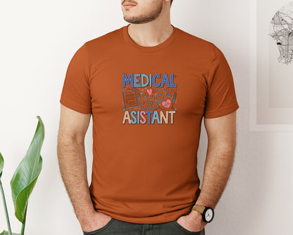 brand:Bella Canvas|color:Autumn|Medical Assistant 7 Graphic T-Shirt