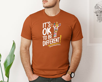 brand:Bella Canvas|color:Autumn|Its Ok To Be Different Autism Awareness 17 Graphic T-Shirt