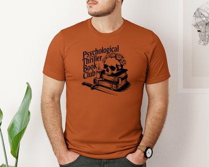 brand:Bella Canvas|color:Autumn|Psychological Thriller Book Club T S Graphic T-Shirt