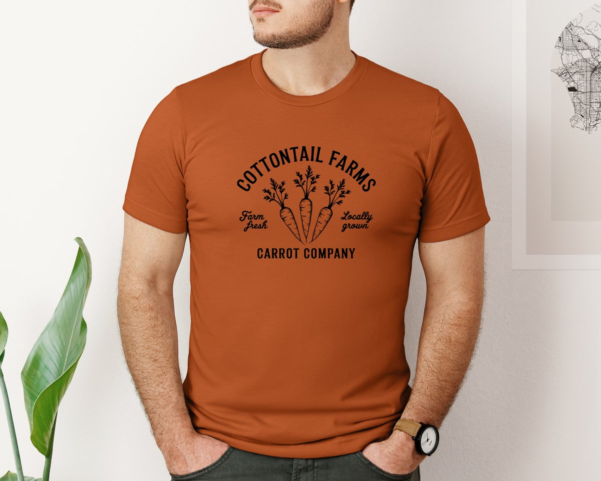 brand:Bella Canvas|color:Autumn|Cottontail Farms Carrot Company Graphic T-Shirt