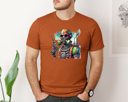 brand:Bella Canvas|color:Autumn|Robot Sublimationsticker Graphic T-Shirt