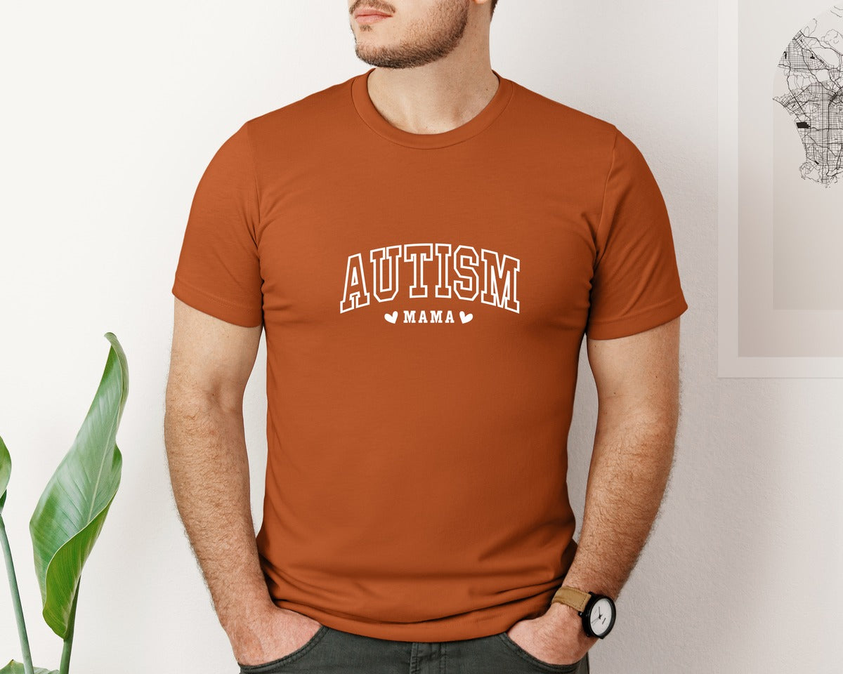 brand:Bella Canvas|color:Autumn|Autism Awareness Autism Mama 2 Graphic T-Shirt