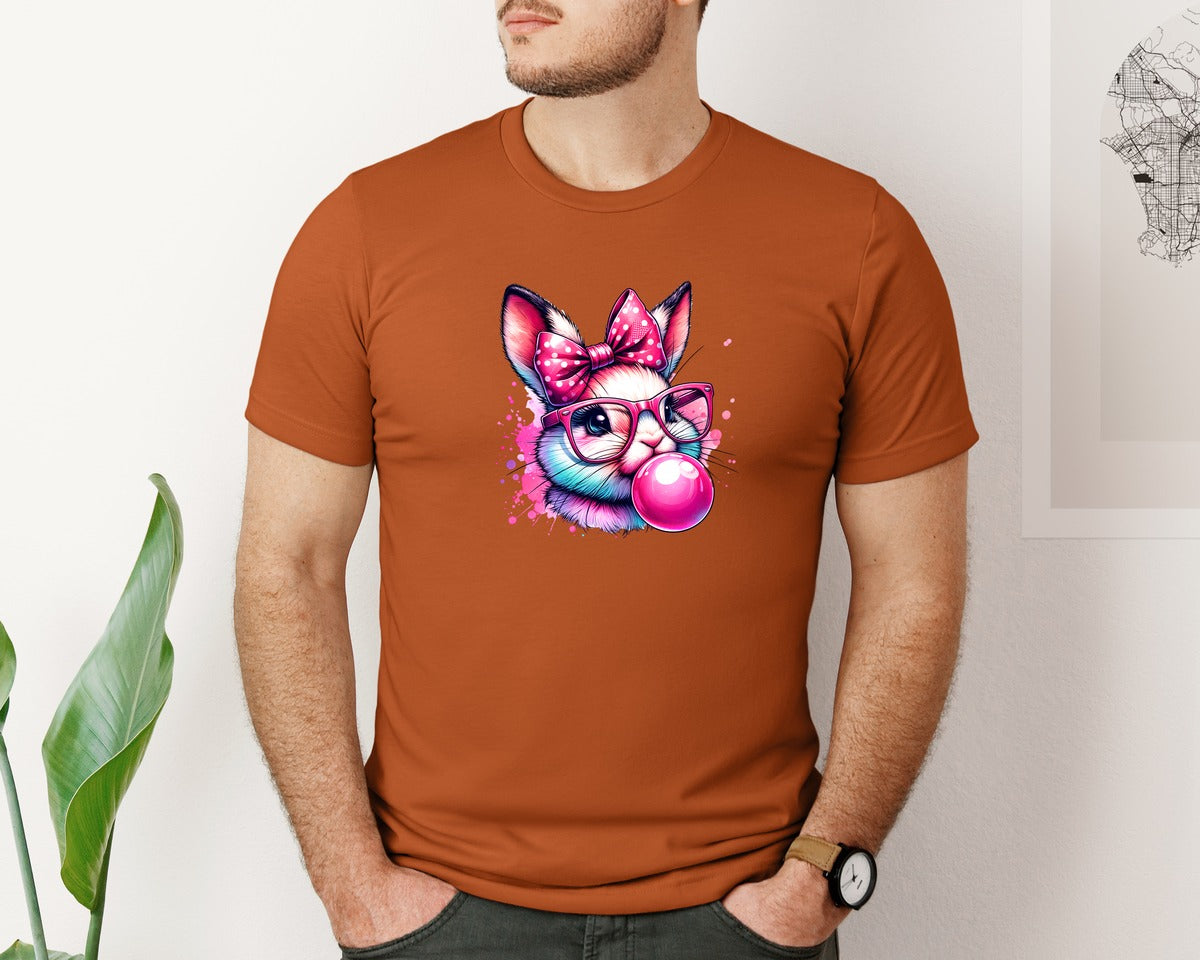 brand:Bella Canvas|color:Autumn|Hipster Bunny T Shirt Design Graphic T-Shirt