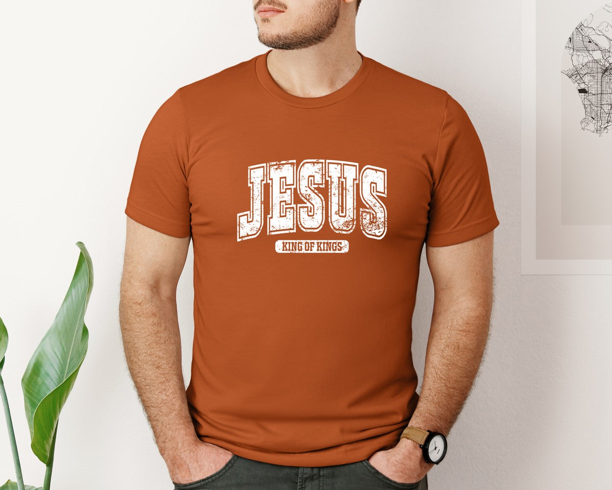 brand:Bella Canvas|color:Autumn|Jesus King Of Kings Christian S Graphic T-Shirt