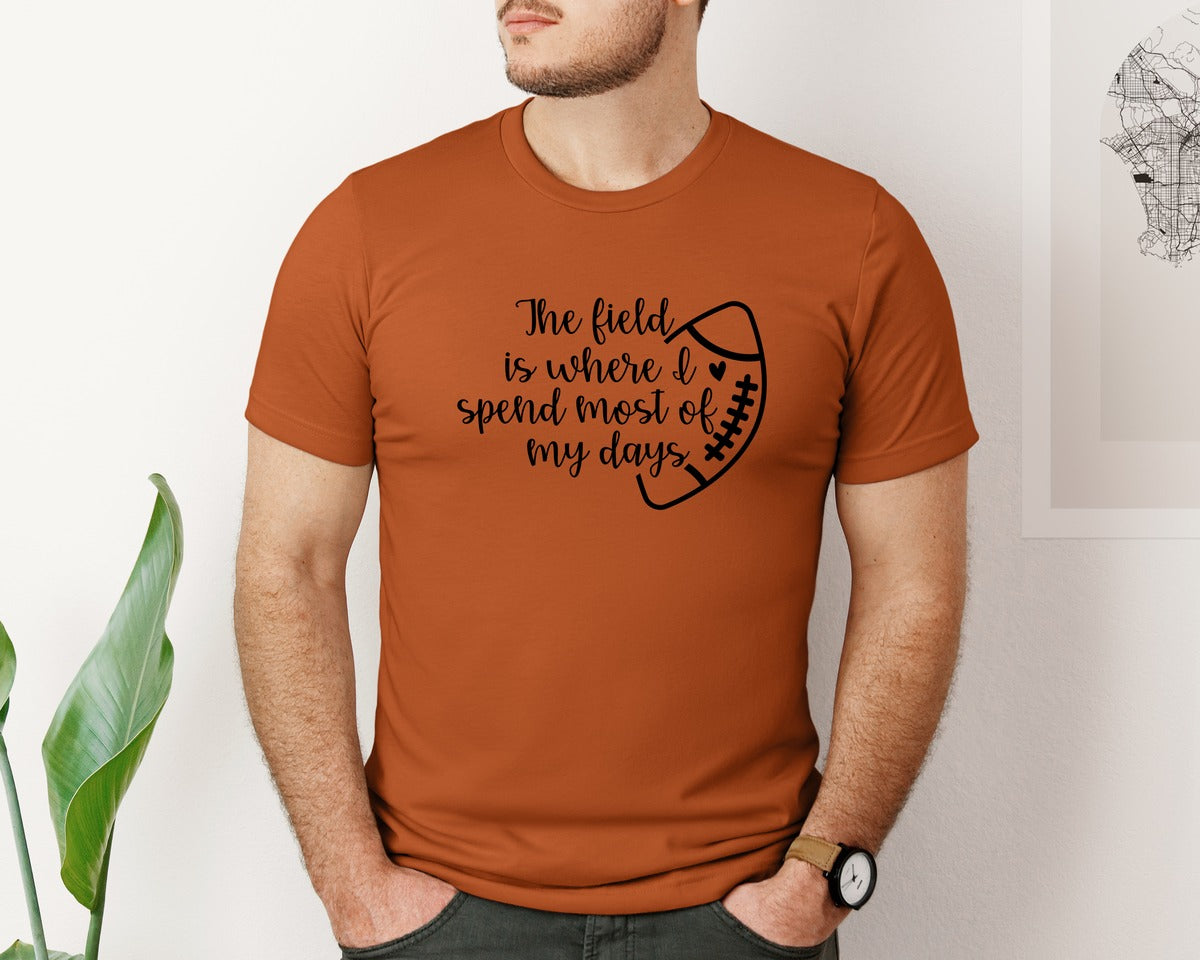 brand:Bella Canvas|color:Autumn|Football Mom 103 Graphic T-Shirt
