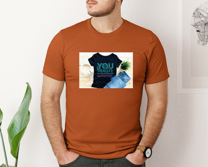 brand:Bella Canvas|color:Autumn|Suicide Prevention Awareness 8 Graphic T-Shirt