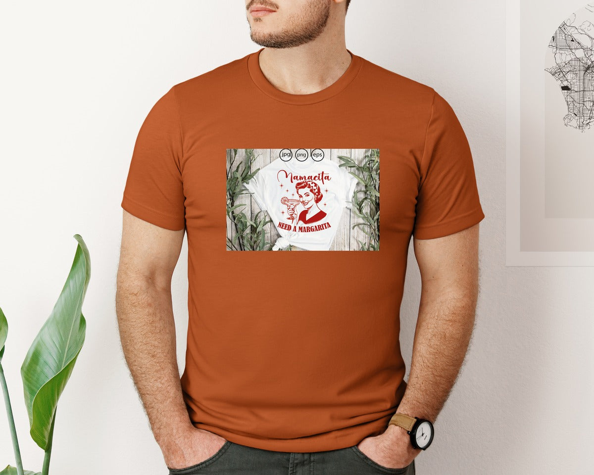 brand:Bella Canvas|color:Autumn|Mamacita Needs A Margarita 26 Graphic T-Shirt