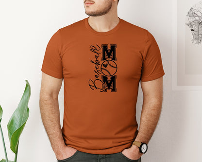 brand:Bella Canvas|color:Autumn|Baseball Mom Baseball Mom 2 Graphic T-Shirt