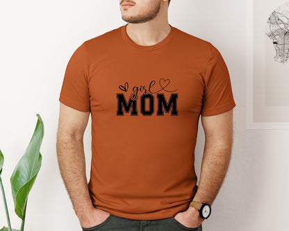 brand:Bella Canvas|color:Autumn|Girl Mom Mothers Day Mama Graphic T-Shirt
