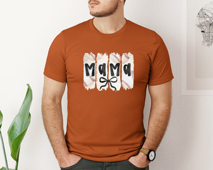 brand:Bella Canvas|color:Autumn|Coquette Baseball Mama 2 Graphic T-Shirt