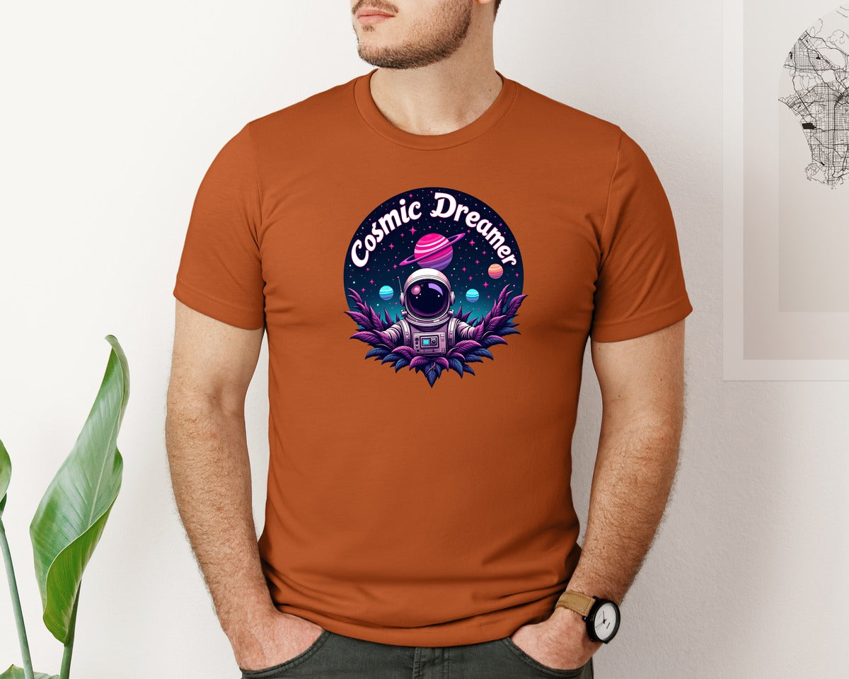 brand:Bella Canvas|color:Autumn|Cosmic Dreamer T Shirt Design Graphic T-Shirt