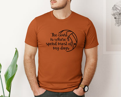 brand:Bella Canvas|color:Autumn|Volleyball Mom 24 Graphic T-Shirt