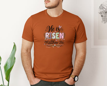 brand:Bella Canvas|color:Autumn|Religious Easter Graphic T-Shirt