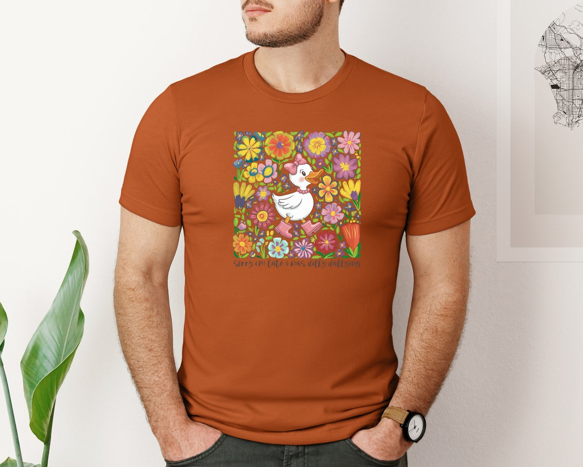 brand:Bella Canvas|color:Autumn|Funny Mama Goose Boho Floral Graphic T-Shirt