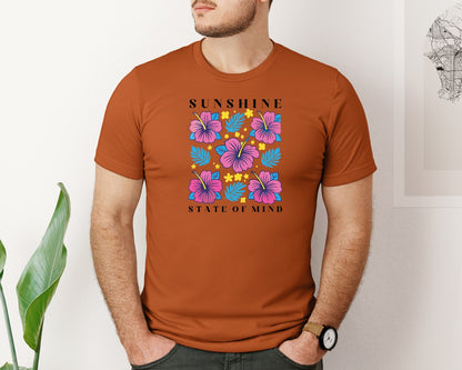 brand:Bella Canvas|color:Autumn|Sunshine State Of Mind Summer Graphic T-Shirt