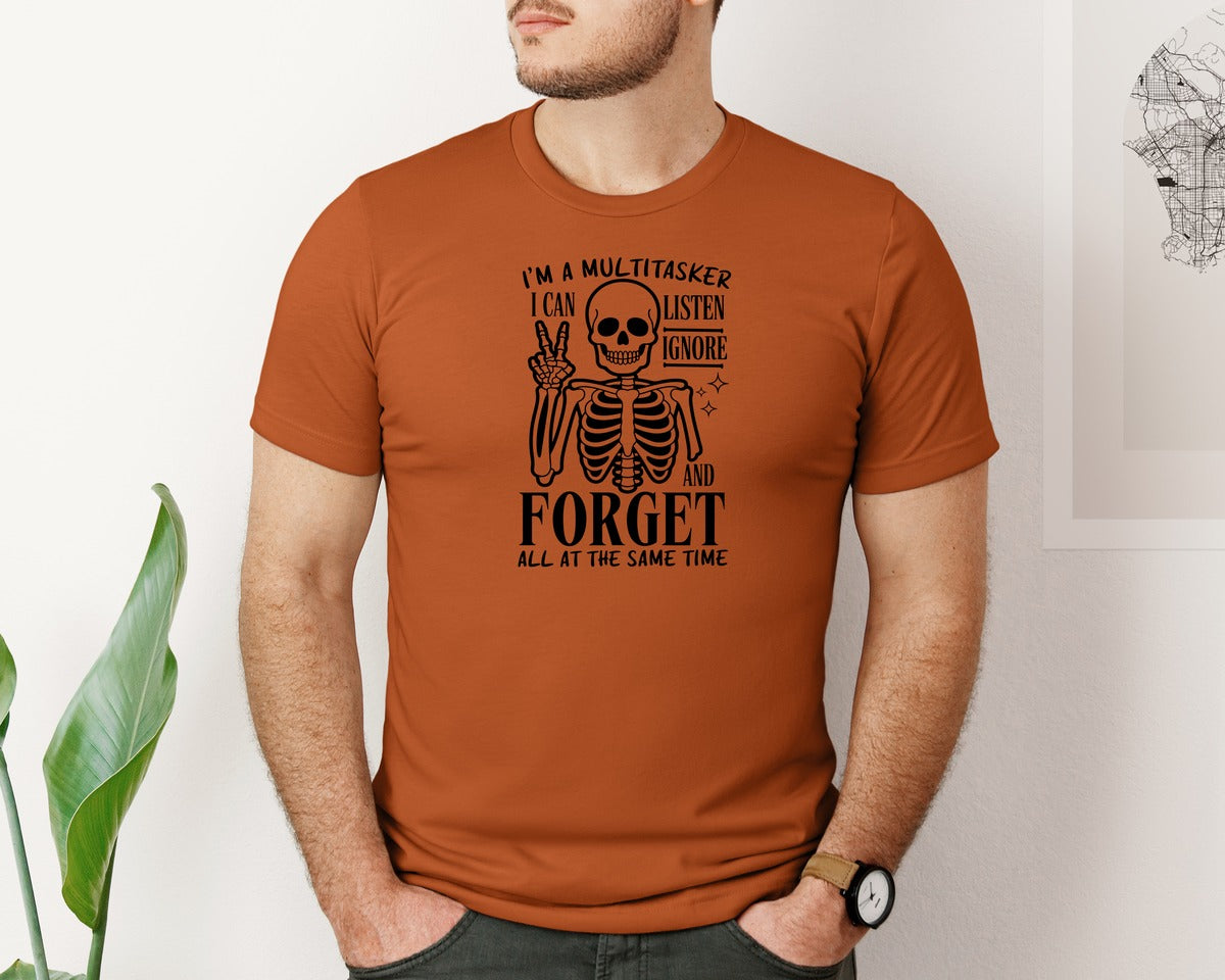 brand:Bella Canvas|color:Autumn|Im A Multitasker Office Humor Graphic T-Shirt