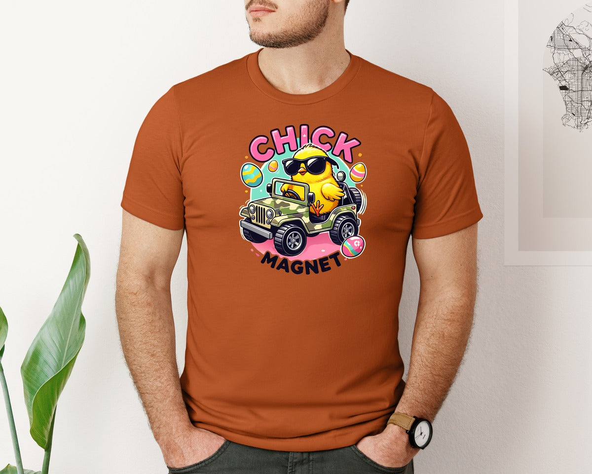 brand:Bella Canvas|color:Autumn|Chick Magnet Easter Chick Cool Graphic T-Shirt