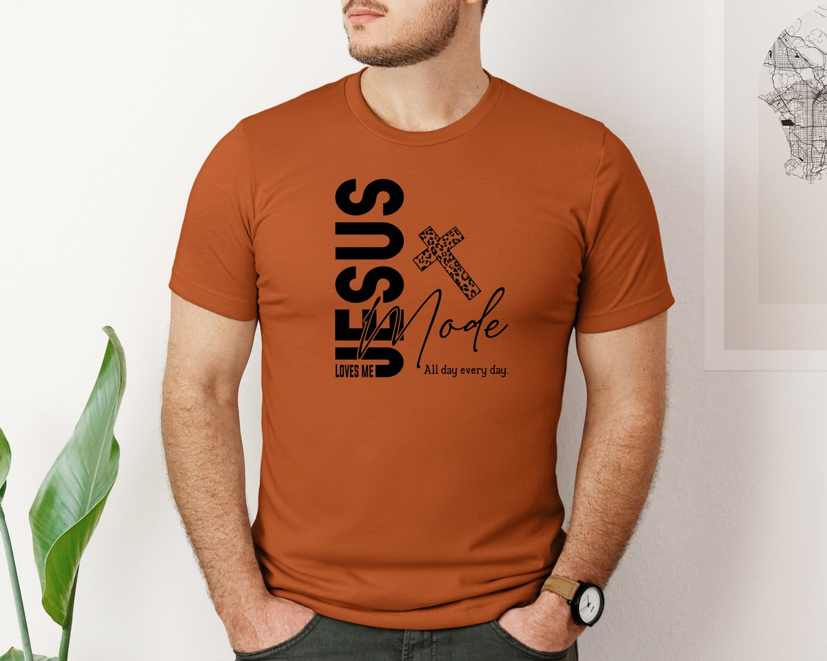 brand:Bella Canvas|color:Autumn|Jesus Loves Me Love Like Jesus Graphic T-Shirt