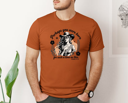 brand:Bella Canvas|color:Autumn|Perhaps You Were Born Christian 3 Graphic T-Shirt