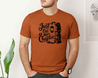 brand:Bella Canvas|color:Autumn|Just One More Chapter T Shirt Design Graphic T-Shirt