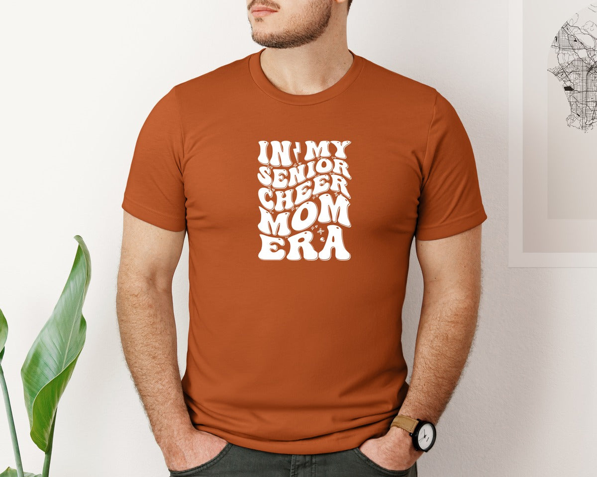 brand:Bella Canvas|color:Autumn|In My Senior Cheer Mom Era 2 Graphic T-Shirt