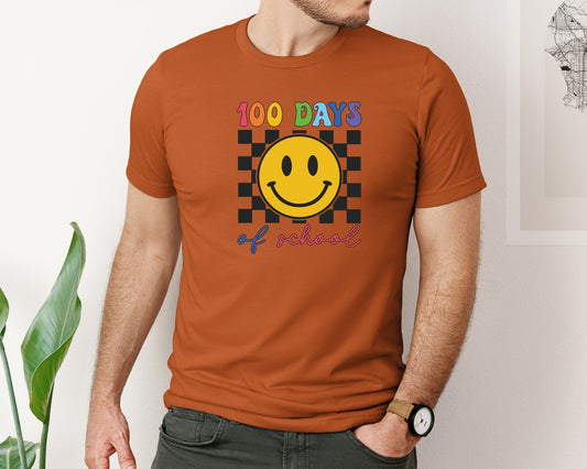 100 Days Of School Retro Happy 100 Graphic T-Shirt
