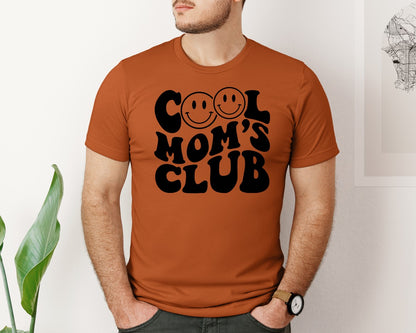 brand:Bella Canvas|color:Autumn|Cool Moms Club Wavy 2 Graphic T-Shirt