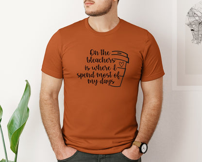 brand:Bella Canvas|color:Autumn|On The Bleachers Sports Mom Graphic T-Shirt