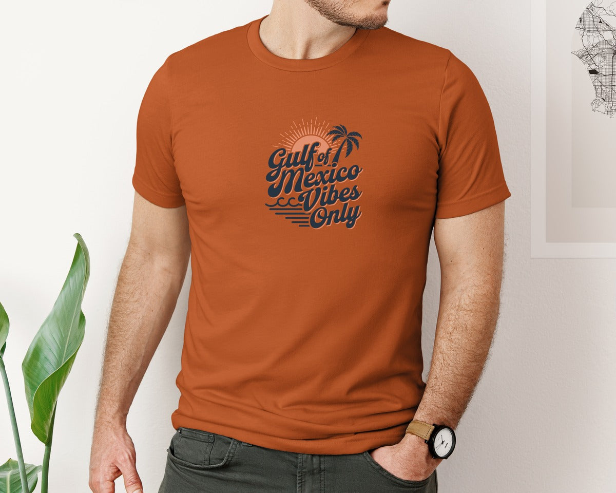 brand:Bella Canvas|color:Autumn|Gulf Of Mexico Vibes Only 4 Graphic T-Shirt
